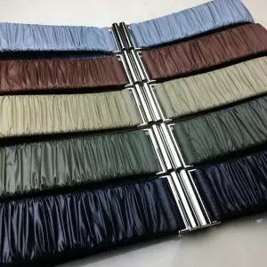 여성 주름 패딩 컬러 겨울 벨트 허리띠 스판  자켓