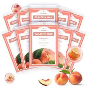 발리돔 파라핀 왁스 리필, 목욕용 복숭아 향 블록 10팩, 손발 건조 피부용 머신 근육 피로 , 수분 공급 및 영양