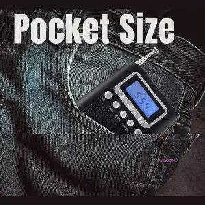 휴대용라디오 재난 미니 건전지 효도 fm AM 블랙 안테나 어르신 레트로 초소형 액정 메모리ghi284