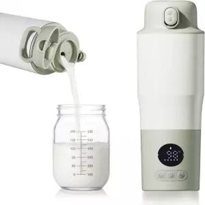 여행용 휴대용 병 워머 u2013 15온스 316 스테인리스 스틸 16000mAh 배터리 빠른 난방 및 정밀 온도 조절