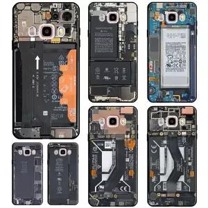 마더 보드 회로 기판 갤럭시 J1 J3 J5 J7 2016 A6 A8 J4 J6 플러스 J8 A7 A9 2018 A3 A5 2017 케이스