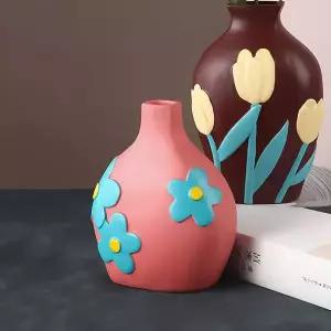 [콩심팥심]도자기 화병 꽃 도예 인테리어 빈화병 도자기꽃병 세라믹화병