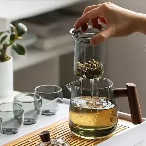 내열 유리 다관 차포트 끓이는차