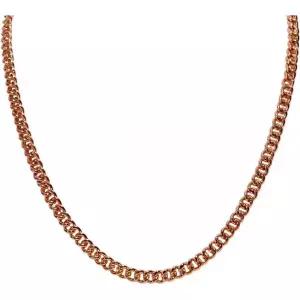 순수 구리 쿠바 링크 체인 목걸이 (길이 26인치, 묵직하고 견고한 소재) 세트, 남녀 공용 선물