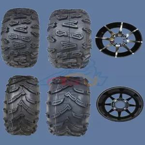 4륜오프로드 고카트 타이어 바퀴 25x8/10-12 튜브리스 25x8.00-12견인타이어(휠미포함)