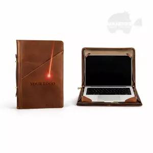 MANDOO4 빈티지 천연가죽 맥북 노트북 가방 15 16 인치 레이저 각인 주문 제작 각인제작