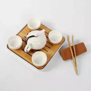 휴대용 다도세트 다관 티세트 여행용 찻잔세트 패브릭