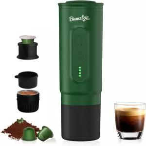 H02PRO 여행용 커피 메이커 캠핑용 휴대용 에스프레소 머신 NS 캡슐 및 분쇄 커피와 호환되는 바 미니 20대