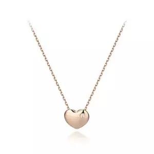 [엘르주얼리] 하트 큐빅 포인트 목걸이 ELBRNN180