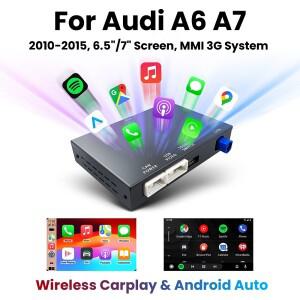 아우디 A6 A7 2010-2015용 ANYFAR 무선 CarPlay 안드로이드 오토 미러링크 에어플레이 후방 카메라 멀티미
