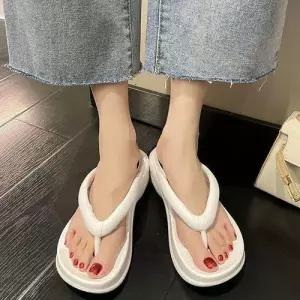 여성 여름 여행 웨지 통굽 키높이 데일리 슬리퍼 슈즈 WAA6AB4