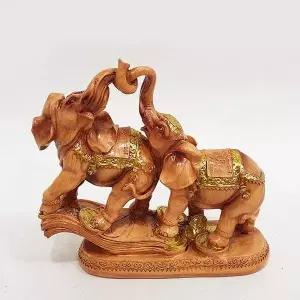 재물 ZFA318L6 코끼리 부부 장식소품 BN880