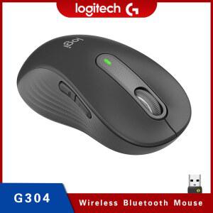 Logitech M650 L 풀 사이즈 Bluetooth 무선 마우스 - 대형 손용 PC/Mac/다중 장치/Chromebook용 무음 클릭