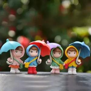 장식 ETR388J5 인형 미니어처 소녀 피규어 4종세트 M12878