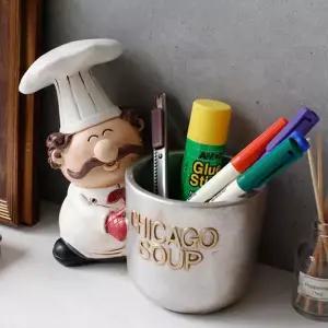 귀여운 GBN903S7 주방장 인형장식 다용도 꽂이 인테리어 펜꽂이