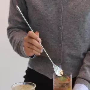 스텐 식검완 긴 패들 머들러 롱 30cm 롱스푼 티스푼