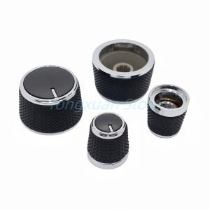 2pcs 플라스틱 고무 전위차계 스위치 손잡이 15/25×16.5mm 오디오 볼륨 조절 캡 꽃 매화 샤프트 내부 구멍