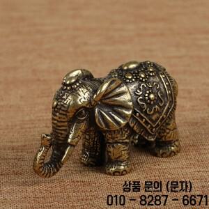 단단한 구리 행운의 코끼리 작은 장식품 황동 축복 미니어처 입상 골동품 공예