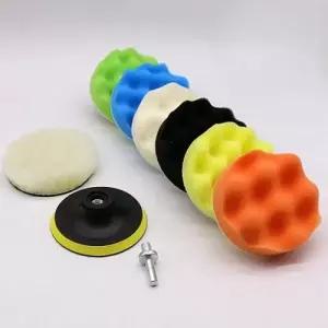 (색상 광택패드9종-5인치)차량용 세차 컴파운드 광택 전동드릴 패드 5inc 9종