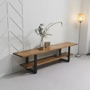 부모님댁 넓은 선반형 참죽 원목 거실장 분양관 나무장 튼튼한 유럽풍