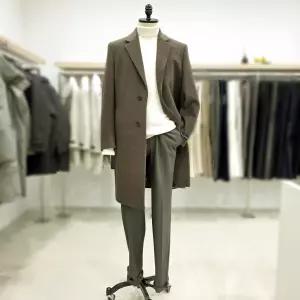 [레노마 옴므]24FW 모 캐시미어 혼방 싱글 체스터코트 RQLMBH58A 브라운M85