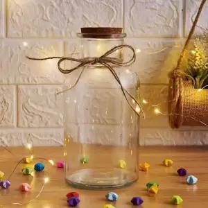 종이학천마리 종이학 유리병 종이별병 꽃장식 말린꽃병