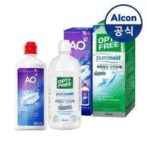 옵티프리 렌즈세척액 에이오셉 플러스 360ml 1개+퓨어모이스트 420ml 1개