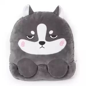 USB 허스키 발열쿠션 발난로 그레이 졸린 손난로 보온