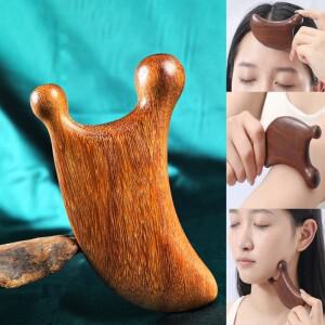 코긁기 도구 나무 얼굴 마사지 휴대용 슬리밍 리프팅  면도 보드 바디