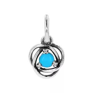 판도라 793125C12 터키 블루 이터니티 서클 댕글 참 (12월 탄생석)