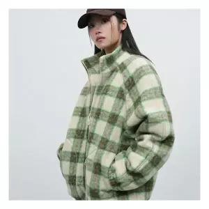 UNI 웜 체크 플리스 집업 점퍼 2COL SBE3U07013-WOMAN