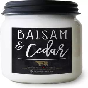 밀크하우스 캔들 컴퍼니 - 발삼 앤 시더 13온스 밀랍 및 대두 농가 컬렉션 100 천연 파라핀 프리 프리미엄