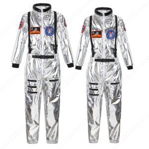 의상 코스프레 커플 할로윈 사이즈 플러스 졸업사진 점프수트 실버 컨셉 우주 코스튬 옷 비행사