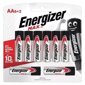 에너자이저 알카라인 맥스 건전지 AA 6+2입