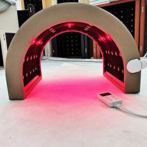 온열돔 터널형 돔사우나 모델 부스 제품 캐빈 사우나 건식 흰색 화이트 배찜질기