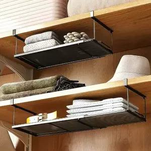 정리 YQS544B3 주방 걸이 길이조절 선반 컵거치대 그릇정리대 블랙