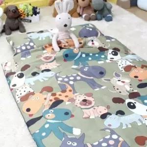 ( )순면 100 유아 어린이집 낮잠 이불 배게 침구 세트 강아지