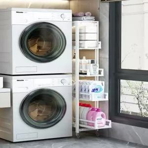 세탁기 옆 틈새 세제 세탁실 정리함 이동식 바퀴달린 슬라이딩 슬라이딩장 선반 철제