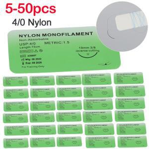 4/0 모노필라멘트 바늘 봉합 나일론 실크 수술 시뮬레이션 비부상 교육 실습용