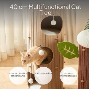 공간 절약형 다기능 캣 트리 & 패브릭 타워