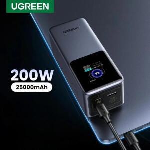 UGREEN 200W 고속 충전 파워뱅크 25000mAh PD3.1 노트북 아이폰 15 프로 맥스 외장 배터리