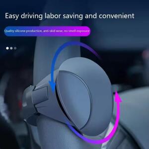 전면 위치 조향 노브 - 합성 고무 360 ° 회전식 스티어링 휠 부스터, 차량용 파워 핸들 볼 모양 스피너