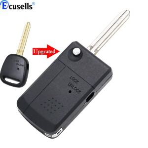 교체용 플립 스마트 자동차 키 케이스  측면 1 버튼 접이식 원격 쉘  Toyota Toy43 Cadina Estima Harrier