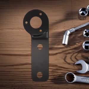 헤비 듀티 트레일러 배선 하네스 장착 브래킷 견고한 스틸제 RV 자동차 커넥터 지지대 안정적인 차량 후면