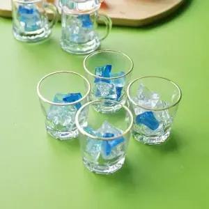 골드 링 일자형 술잔 사케 소주 미니잔 컵 테이블웨어