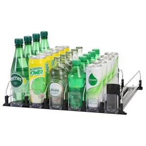 냉장고용 음료 정리함 업그레이드된 소다 캔 디스펜서 자동 푸시 푸셔 공간 절약 냉장고 보관 최대 30-35캔, 6열 가능