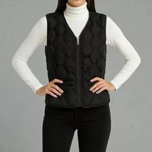 여성 경량 V넥 패딩 조끼 베스트 작업복 운동복 겨울 이너조끼