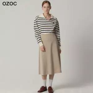 [오조크] 플란넬 플레어 밴딩 스커트