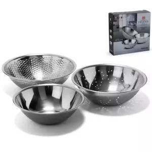 스테인리스 믹싱볼 채반 펀칭 바구니 조리 도구