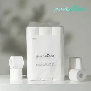 퓨어피스 먼지없는 천연펄프 에센셜 롤화장지 3겹 30미터 90롤 두루마리